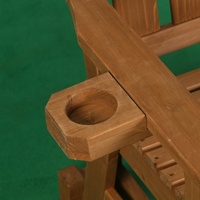 Planeurs en bois de patio de plate-forme extérieure de jardin avec le support de tasse