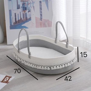 Hiện đại hình chữ nhật tua bé nôi Nôi ngủ Giỏ bông dây dệt tã Giỏ mẫu giáo lưu trữ giỏ - Product Image 3