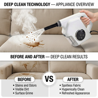 Nettoyeur vapeur certifié ROHS, écran tactile écologique, sans produits chimiques, chaleur instantanée, nettoyage en profondeur, nettoyeur vapeur domestique pour cuisine et salon
