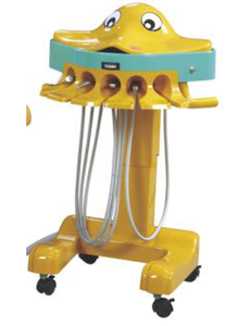 Sillón Dental <span class=keywords><strong>Pediátrico</strong></span> con Diseño de Dinosaurio, de Plástico y Metal, Encantadora Unidad Dental Pediátrica, Equipo Dental Eléctrico, 2 Taburetes para Dentistas - Product Image 4