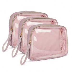 Trousse de Toilette de Voyage Transparente avec Fermeture Éclair, Grande Capacité, Matériau Imperméable, Élégante pour le Rangement des Cosmétiques et Articles de Toilette Féminins - Product Image 1