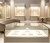 Vitrine de présentation de bijoux en verre Elegance Jewelry, mobilier professionnel pour magasin de bijoux, fabricant professionnel
