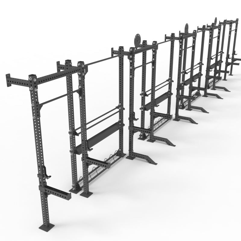 Wall Racking Strength Commercial Power Squat Rack Steel Durable Strength Training Gym Rig ...