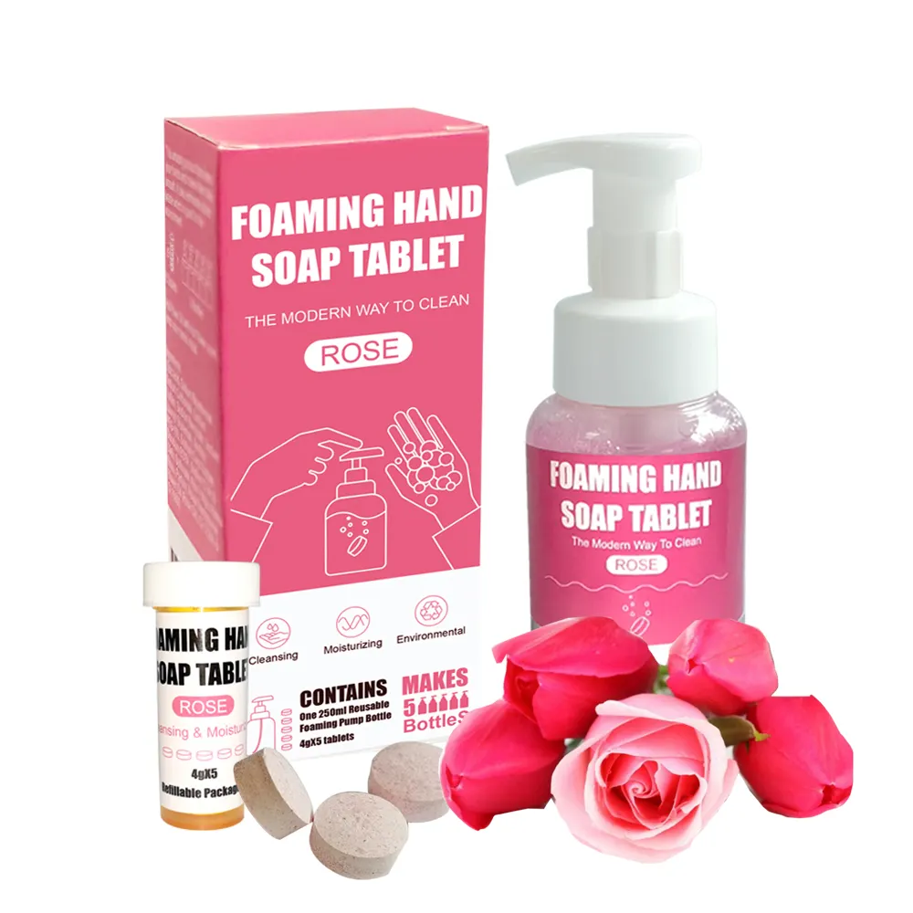 Портативный сменный натуральный аромат, пенообразующее мыло для рук в таблетках, Органическое средство для мытья рук, очищающий и увлажняющий очиститель в таблетках
