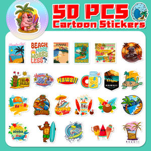 50Pcs New Hawaii Summer Beach Party Graffiti <strong>Stickers</strong> for Gift Laptop Car Bottle Waterproof Vinyl Aloha <strong>Surf</strong> <strong>Sticker</strong> - Product Image 3
