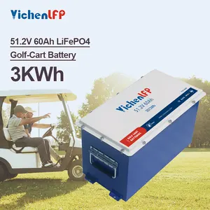 Long-lasting 48V 60Ah LiFePO4 Golf cart Battery 51.2V golf cart lithium batterie for 48v club car batteries