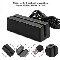 Lector de Tarjetas Magnéticas de Doble Cara de 3 Pistas con Interfaz USB/TTL/RS232/Virtual Com, Compatible con Sistemas Windows y Android