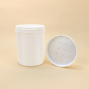 250 ml PP White Food Grade Container Recyclable Ice Cream Puree Pack Plastic <b>Bucket</b> <b>with</b> Screw <b>Lid</b> for Pudding Jelly Mousse - Product Image 3