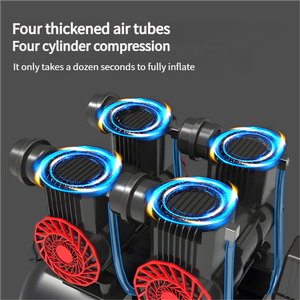 工业50L 4HP无油空气压缩机，带2个电机220V交流电源优质活塞便携式风冷待售 - Product Image 2