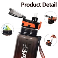 Gobelet réutilisable transparent bicolore anti-fuite de 1000 ml/750 ml avec couvercle et cordon, options multicolores, matériau PC