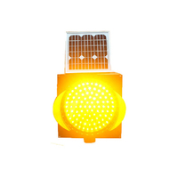Jaune feu de signalisation en aluminium voyant solaire clignotant feu de signalisation