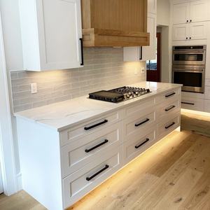 CBMmart Armoire de cuisine américaine moderne plate personnalisée contreplaqué laqué placage de bois armoire de cuisine classique avec îlot - Product Image 5