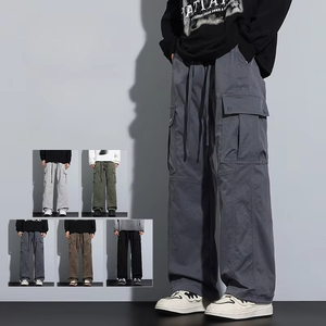 Pantaloni da uomo per escursioni all'aperto pantaloni Casual a gambe larghe <span class=keywords><strong>con</strong></span> ampie tasche <span class=keywords><strong>laterali</strong></span> pantaloni per il tempo libero alla moda - Product Image 1