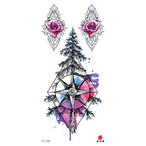 Adesivo Sexy del tatuaggio del seno del petto delle donne disegno <span class=keywords><strong>Anime</strong></span> del fiore 3D <span class=keywords><strong>tatuaggi</strong></span> temporanei dell'ombelico - Product Image 5