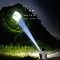 1000LM P90 lampe de poche à lumière forte Zoom extérieur lampe de poche portable longue portée charge haute puissance lampe de poche haute luminosité