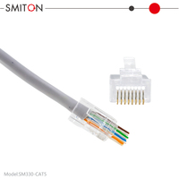 Connecteurs transparents RJ45 Cat5 Cat6 à passage direct