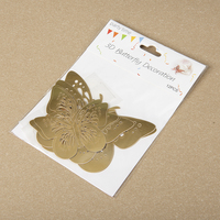 Autocollant de décoration murale papillon amovible en plusieurs couleurs personnalisé décalcomanies 3D pour décoration de gâteau