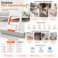 Vente en gros d'usine, mini serpillière de bureau personnalisable avec logo, serpillière portable OEM avec emballage à marque privée