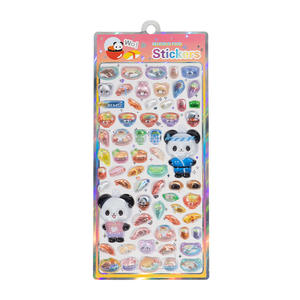 Autocollants 3D en relief cristallin sur le thème de la <span class=keywords><strong>cuisine</strong></span> <span class=keywords><strong>japonaise</strong></span>, avec des animaux mignons, n° 168 - Product Image 4