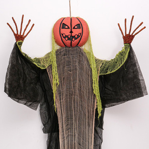 Suono luminoso <span class=keywords><strong>Bar</strong></span> casa stregata luce colorata decorazione di Halloween controllo vocale <span class=keywords><strong>zucca</strong></span> 3M grande appesa fantasma - Product Image 1