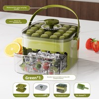 Moule à glaçons à pression, boîte à glaçons, moule en plastique facile à démouler, grande capacité de stockage de glace pour usage domestique