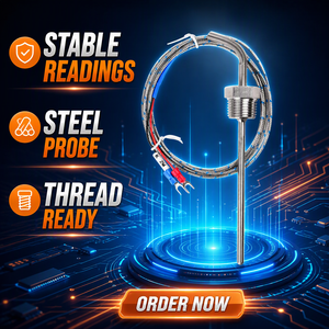 Capteur de température à fil conducteur monté sur filetage NPT G1/2, thermocouple de type <span class=keywords><strong>K</strong></span> J PT100 RTD pour la mesure en pipeline - Product Image 4