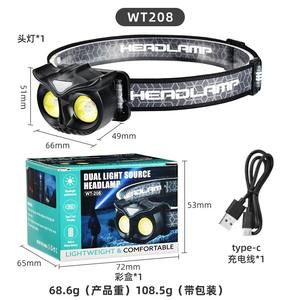 ไฟฉายคาดศีรษะ LED สำหรับเดินป่า ไฟฉายคาดศีรษะสว่างมาก ไฟฉายสำหรับตั้งแคมป์กลางแจ้ง ชาร์จผ่าน USB ได้ - Product Image 6