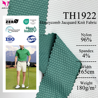 Tela Elástica Transpirable de Secado Rápido, 180 g/m², 96% Nailon, 4% Elastano, Tejido Jacquard de Panal, 165 cm de Ancho, para Golf, Polo, Trajes de Baño y Vestidos