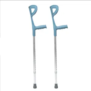 Crutches de cotovelo ajustáveis médicas, antebraço de alumínio para caminhada