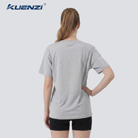 T-shirt pour femme Kuenzi, coupe classique, logo personnalisé, col rond, manches courtes, 100% coton, 230GSM, taille 5X, surdimensionné