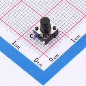 TS110416080 Tactile Switch SMD-4P,6x6mm Switch Single Pole Single Throw Round Button 1.6N 8mm - Product Image 1