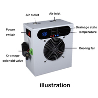 4.2cfm 120LPM Mini secador de refrigerante Enfriador de aire Concentrador de oxígeno HOBT Generador de nitrógeno Secador de aire comprimido refrigerado