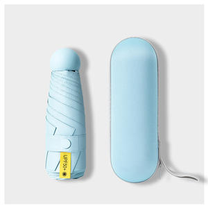 Parapluie de voyage miniature IStapromo Gifts avec design à cinq plis et six baleines, ouverture manuelle, protection UV, nylon 190T pour femmes - Product Image 3