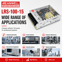 Alimentation à découpage MEANWELL LRS-100-15 15VDC 7A 105W à boîtier métallique, entrée large 85-264VAC pour systèmes de contrôle