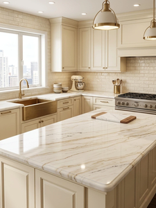 Dalles de marbre naturel Lhasa blanc poli, modernes, imperméables, grandes dimensions, avec garantie d'un an pour salle de bain, cuisine, hôtel (intérieur) - Product Image 4