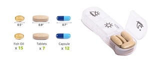 Organizador de Pastillas Semanal Portátil de Viaje, 3 Tomas Diarias, en Estuches de Plástico y Tela con Logotipo Personalizado para Vitaminas y Aceites de Pescado - Product Image 4