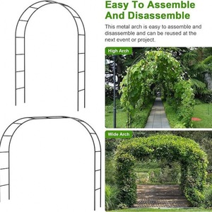 عريشة رومانسية خارجية للتجارة الإلكترونية عبر الحدود حامل زهور للزفاف قبة معدنية نباتات تسلق الباب للولايات المتحدة الأوروبية - Product Image 4