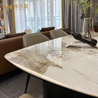Table à manger en résine de pierre de style italien Yiruo, approuvée par les influenceurs, ensemble de salle à manger moderne et sophistiqué, mobilier de maison de luxe léger
