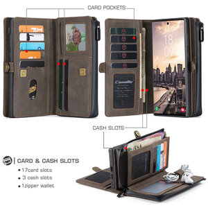 Coque de téléphone <span class=keywords><strong>Samsung</strong></span> en cuir, étui portefeuille à rabat avec fentes de cartes, boucle magnétique, résistant aux chocs, pour <span class=keywords><strong>Galaxy</strong></span> S22 ultra S21 FE S20 FE - Product Image 2