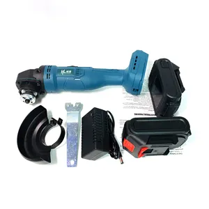 Henglai Alat 125Mm Nirkabel Kecepatan Tinggi 20V Brushless Mini Angle Grinder Baterai Lithium Rechargeable Angle Grinder