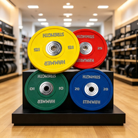 Plaques de protection en caoutchouc colorées en gros pour la musculation professionnelle en salle de sport, équipement durable pour l'entraînement de force en usine