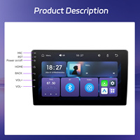 Podofo - Reproductor Multimedia para Auto de 9 Pulgadas y 2 Din, Reproductor MP5 con Carplay y Android Auto Inalámbricos, YouTube, BT, AM/FM/RDS, Venta al por Mayor OEM/ODM