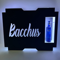 Panneau d'affichage LED programmable par application avec messages défilants, logo personnalisé, présentoir VIP pour bouteilles de champagne, idéal pour les boîtes de nuit et les salons.
