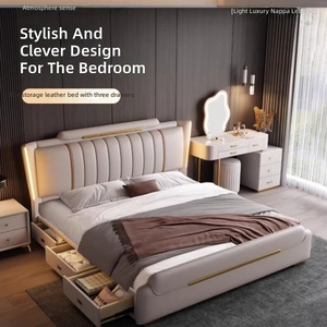 Letto <span class=keywords><strong>Matrimoniale</strong></span> in Legno di Lusso Stile Italiano Moderno e Minimalista, Adatto per Appartamenti e Ville con Stile Elegante - Product Image 4