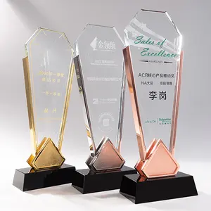 Cá nhân hoá vàng bạc đồng kim loại pha lê Trophy MH-NJ0267 giải thưởng