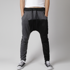 100% Cotton Long Crotch Jogger Pant High Waist Casual Winter Sweatpants Anti-Wrinkle Wrinkled Techniques Cargo Design Adults - Product Image 1