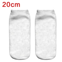 Chaussettes blanches unies en polyester vierges pour sublimation, vente en gros à bas prix