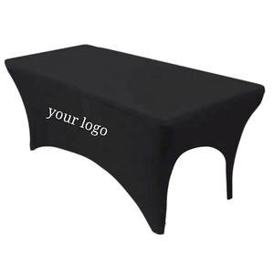 ผ้าคลุมโต๊ะผ้าสแปนเด็กซ์ลายควายแดงหรูหราปรับแต่งได้เหมาะสำหรับโต๊ะ6FT งานแต่งงานลานบ้าน - Product Image 2