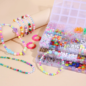 Bán Buôn 1800 cái/túi 6*9Mm Pony Hạt Cầu Vồng Màu Lỗ Lớn Acrylic Hạt 500G Cho Tự Làm Đồ Trang Sức Vòng Đeo Tay Vòng Cổ Làm - Product Image 3