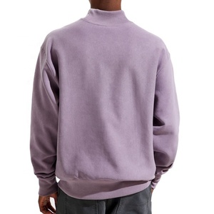 <span class=keywords><strong>Felpa</strong></span> con Collo Alto <span class=keywords><strong>Viola</strong></span> <span class=keywords><strong>Oversize</strong></span>, Pullover in Cotone Unisex, <span class=keywords><strong>Felpa</strong></span> con Collo a Lupetto per Uomo - Product Image 3